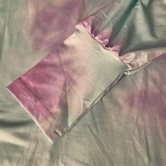 Tie Dye Drop Shoulder Batwing Top Blouse - Picture 10 of 11